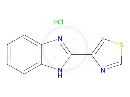 Chemical structure of tiabendazole hydrochloride