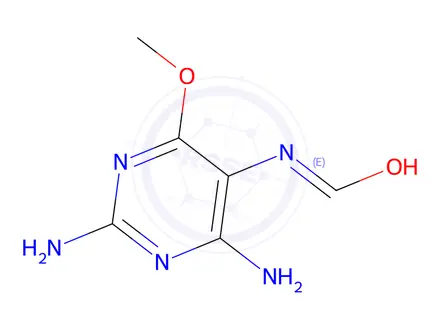Chemical structure of N-(2,4-diamino-6-methoxypyrimidin-5-yl)formamide
