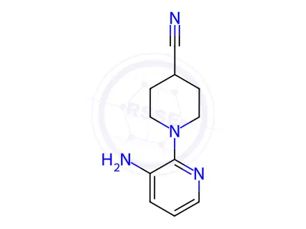 Chemical structure of 1-(3-Aminopyridin-2-yl)piperidine-4-carbonitrile