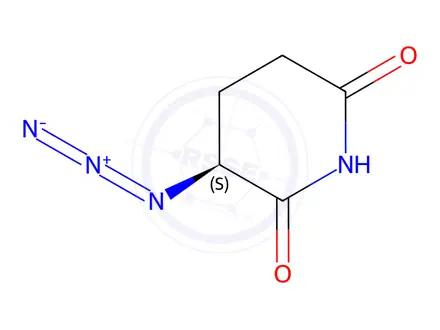 Chemical structure of (3S)-3-azidopiperidine-2,6-dione