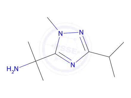 Chemical structure of 2-(3-Isopropyl-1-methyl-1h-1,2,4-triazol-5-yl)propan-2-amine