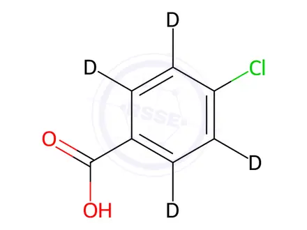Chemical structure of 4-Chlorobenzoic-d4 Acid