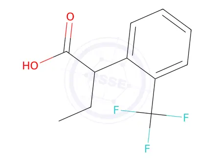 Chemical structure of 2-(2-(Trifluoromethyl)phenyl)butanoic acid