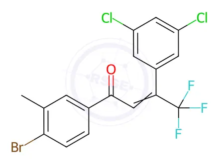 Chemical structure of 1-(4-Bromo-3-methylphenyl)-3-(3,5-dichlorophenyl)-4,4,4-trifluorobut-2-en-1-one