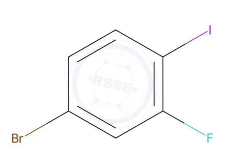 Chemical structure of 4-Bromo-2-fluoro-1-iodobenzene