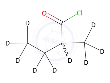 Chemical structure of (±)-2-Methylbutyryl-d9 Chloride