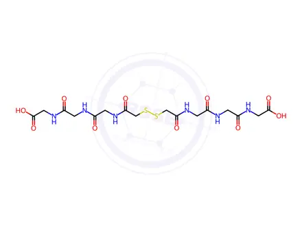 Chemical structure of Glycine, 1,1'-[dithiobis(1-oxo-2,1-ethanediyl)]bis[glycylglycyl-(9CI)
