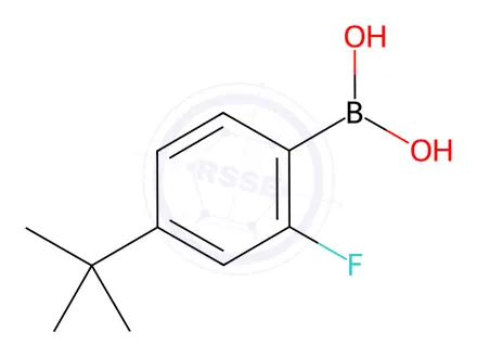 Chemical structure of (4-(tert-Butyl)-2-fluorophenyl)boronic acid