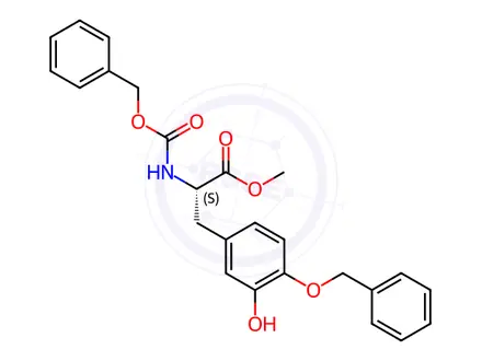 Chemical structure of 4-O-Benzyl-N-[(benzyloxy)carbonyl]-L-dOPA methyl ester