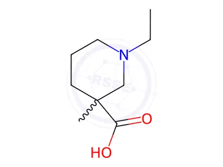 Chemical structure of 1-Ethyl-3-methylpiperidine-3-carboxylic acid