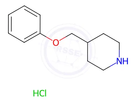 Chemical structure of 4-(Phenoxymethyl)piperidine hydrochloride