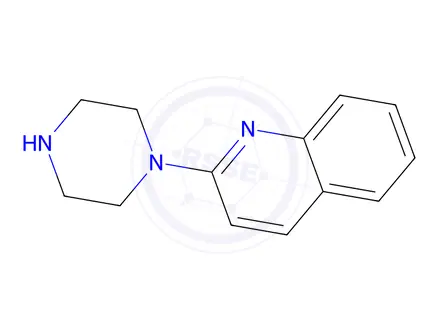 Chemical structure of 2-(1-piperazinyl)-quinoline