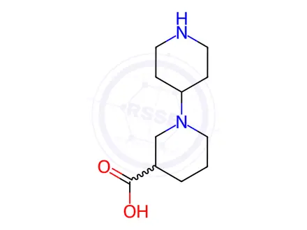 Chemical structure of 1,4'-BIPIPERIDINE-3-CARBOXYLIC ACID DIHYDROCHLORIDE