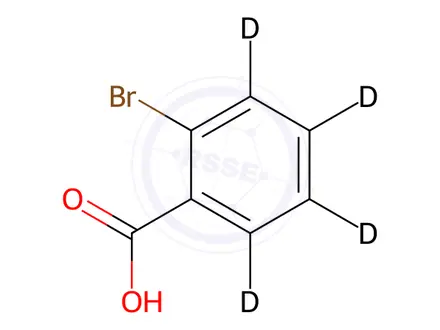 Chemical structure of 6-Bromo-benzoic-​2,​3,​4,​5-​d4 Acid