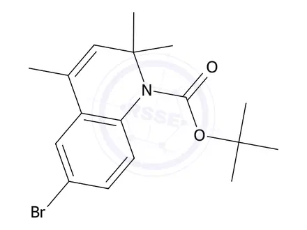 Chemical structure of tert-Butyl 6-bromo-2,2,4-trimethylquinoline-1(2H)-carboxylate