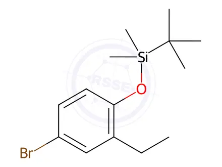 Chemical structure of Benzene, 4-bromo-1-[[(1,1-dimethylethyl)dimethylsilyl]oxy]-2-ethyl-