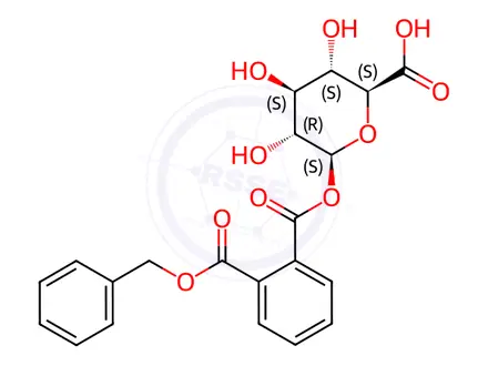 Chemical structure of Monobenzyl Phthalate β-D-Glucuronide