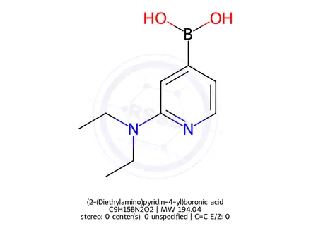 Chemical structure of (2-(Diethylamino)pyridin-4-yl)boronic acid