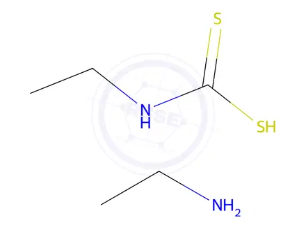 Chemical structure of ethylammonium ethyldithiocarbamate