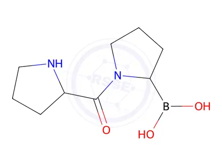 Chemical structure of 1-(2-pyrrolidinylcarbonyl)-2-pyrrolidinylboronic acid