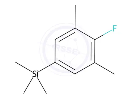 Chemical structure of (4-fluoro-3,5-dimethylphenyl)-trimethylsilane
