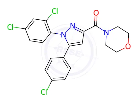 Chemical structure of [5-(4-chlorophenyl)-1-(2,4-dichlorophenyl)-1H-pyrazol-3-yl](morpholino)methanone