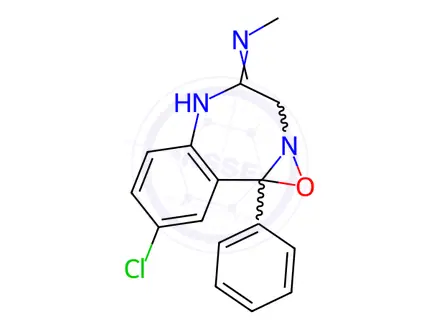Chemical structure of Chlordiazepoxide oxaziridine