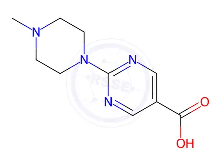 Chemical structure of 2-(4-Methylpiperazin-1-yl)pyrimidine-5-carboxylic acid