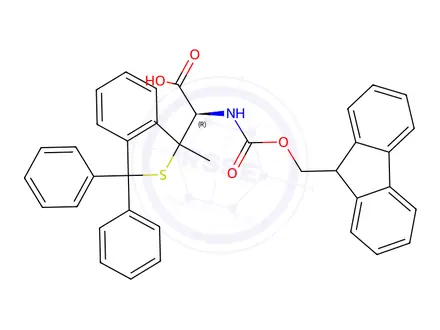 Chemical structure of Fmoc-S-Trityl-L-penicillamine
