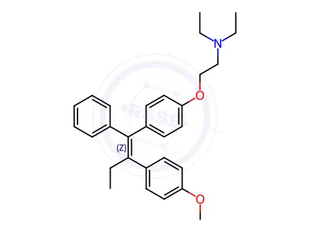 Chemical structure of 2-[4-[2-(4-Methoxyphenyl)-1-phenyl-1-butenyl]phenoxy]ethyldiethylamine