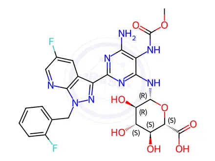 Chemical structure of Vericiguat N-Glucuronide