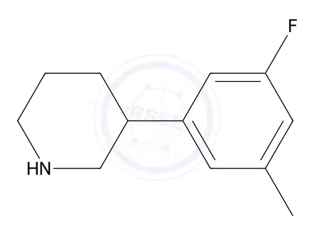 Chemical structure of 3-(3-Fluoro-5-methylphenyl)piperidine