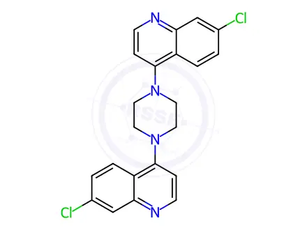 Chemical structure of Piperaquine Phosphate Impurity III [1,4-bis(7-chloro-quinoline-4-yl)piperazine]
