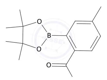 Chemical structure of 4-Methyl-2-(tetramethyl-1,3,2-dioxaborolan-2-yl)benzoic acid