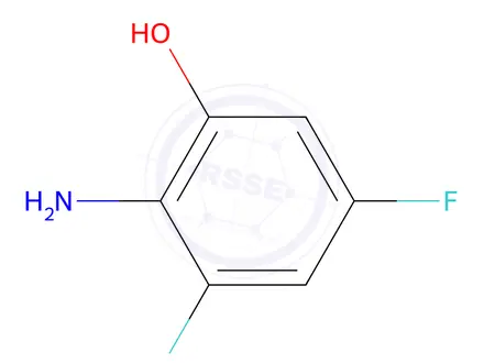 Chemical structure of 2-Amino-3,5-difluorophenol