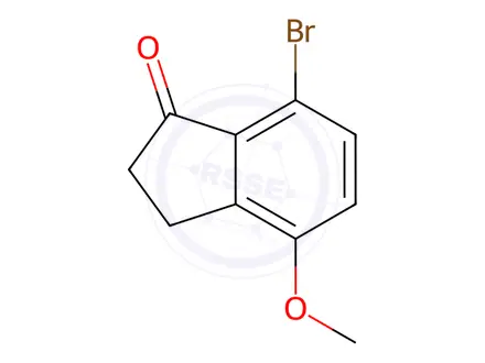Chemical structure of 7-Bromo-4-methoxy-indan-1-one
