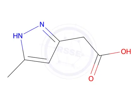 Chemical structure of 2-(5-methyl-1H-pyrazol-3-yl)acetic acid