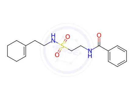 Chemical structure of N-(2-(N-(2-(Cyclohex-1-en-1-yl)ethyl)sulfamoyl)ethyl)benzamide