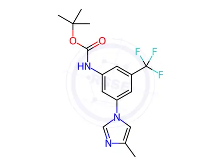 Chemical structure of tert-Butyl (3-(4-methyl-1H-imidazol-1-yl)-5-(trifluoromethyl)phenyl)carbamate
