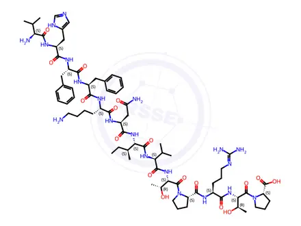 Chemical structure of MYELIN BASIC PROTEIN (87-99) (HUMAN, BOVINE, RAT)