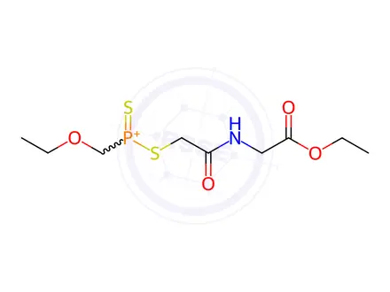 Chemical structure of ethyl N-(methylethoxythiophosphorylmercapto)acetylglycine