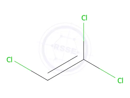 Chemical structure of Trichloroethene