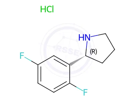 Chemical structure of (R)-2-(2,5-Difluorophenyl)pyrrolidine Hydrochloride