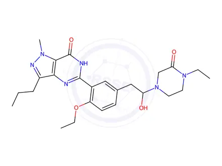 Chemical structure of Isopiperazinonafil