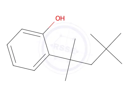 Chemical structure of Phenol, 2-(1,1,3,3-tetramethylbutyl)-
