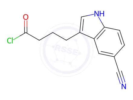 Chemical structure of 3-(4-Chlorobutanoyl)-5-cyanoindole