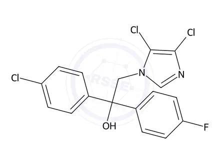 Chemical structure of 1-(4-Chlorophenyl)-2-(4,5-dichloro-1H-imidazol-1-yl)-1-(4-fluorophenyl)ethan-1-ol