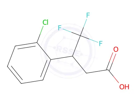 Chemical structure of 3-(2-Chlorophenyl)-4,4,4-trifluorobutanoic acid