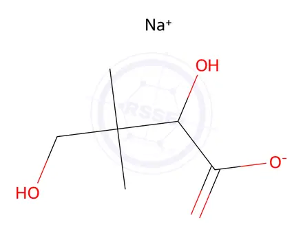 Chemical structure of Calcium pantothenate Impurity 10(Sodium salt)