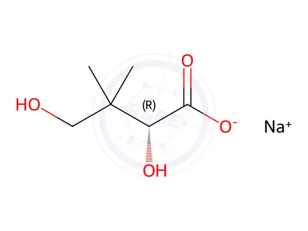 Chemical structure of (R)-Pantoic Acid Sodium Salt